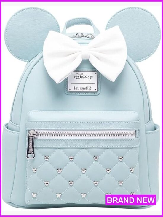 Mini Backpack Faux Leather Quilted Studs Elegant Chic Daypack Travel main image 7
